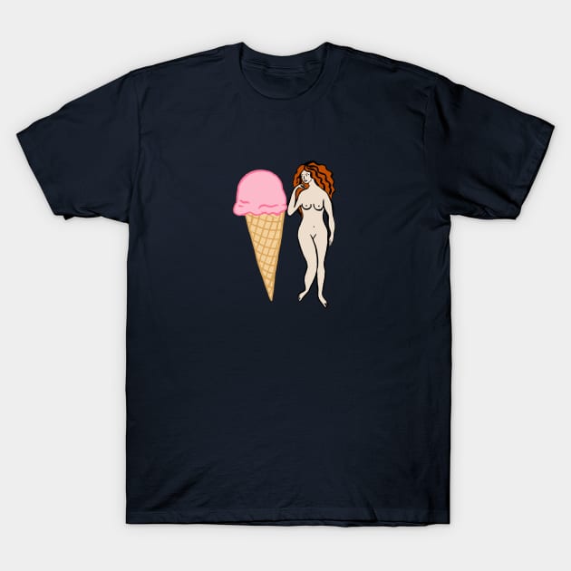 Venus of Ice Cream T-Shirt by Das Brooklyn